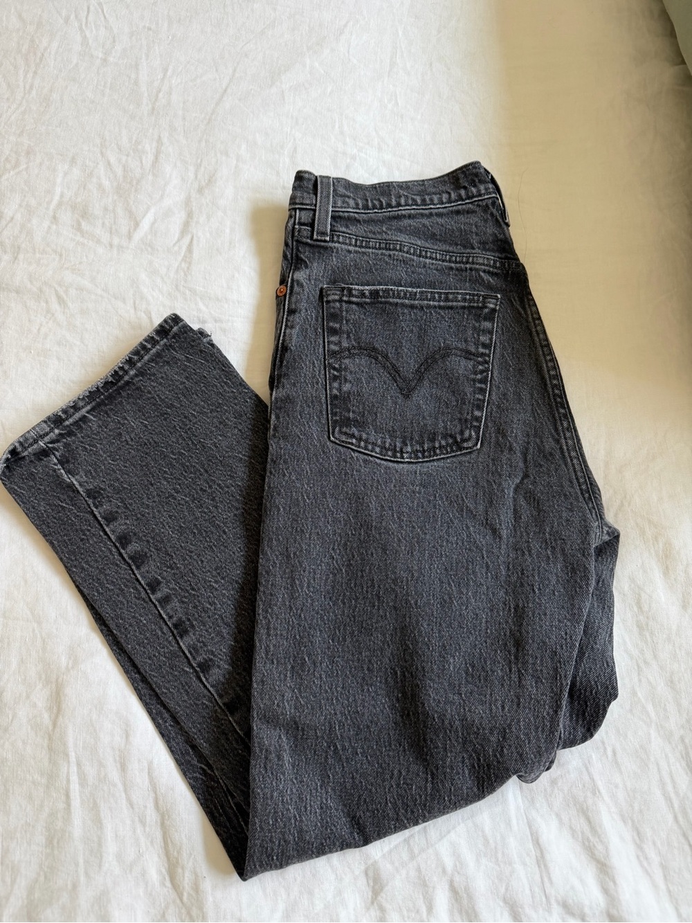 Levi’s Ribcage Straight Ankle - Washed Black